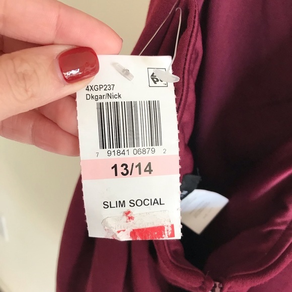 NWT B. Darlin Maroon Strappy Sheath Mini Dress - Picture 8 of 8